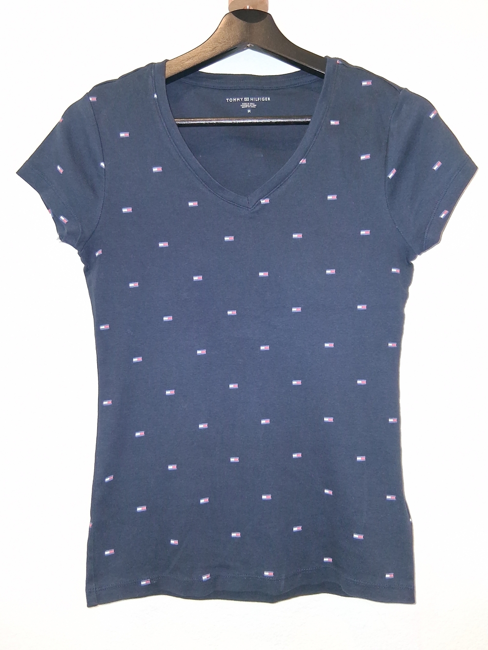 Tommy Hilfiger Geometric Tee in Blue Size Medium Like New